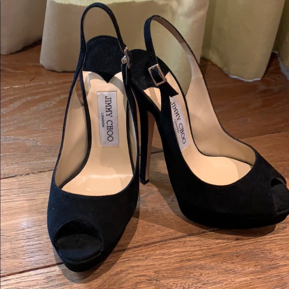 Jimmy Choo Black Suede Heels